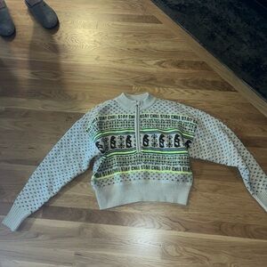 urban outfitters cropped half zip sweater